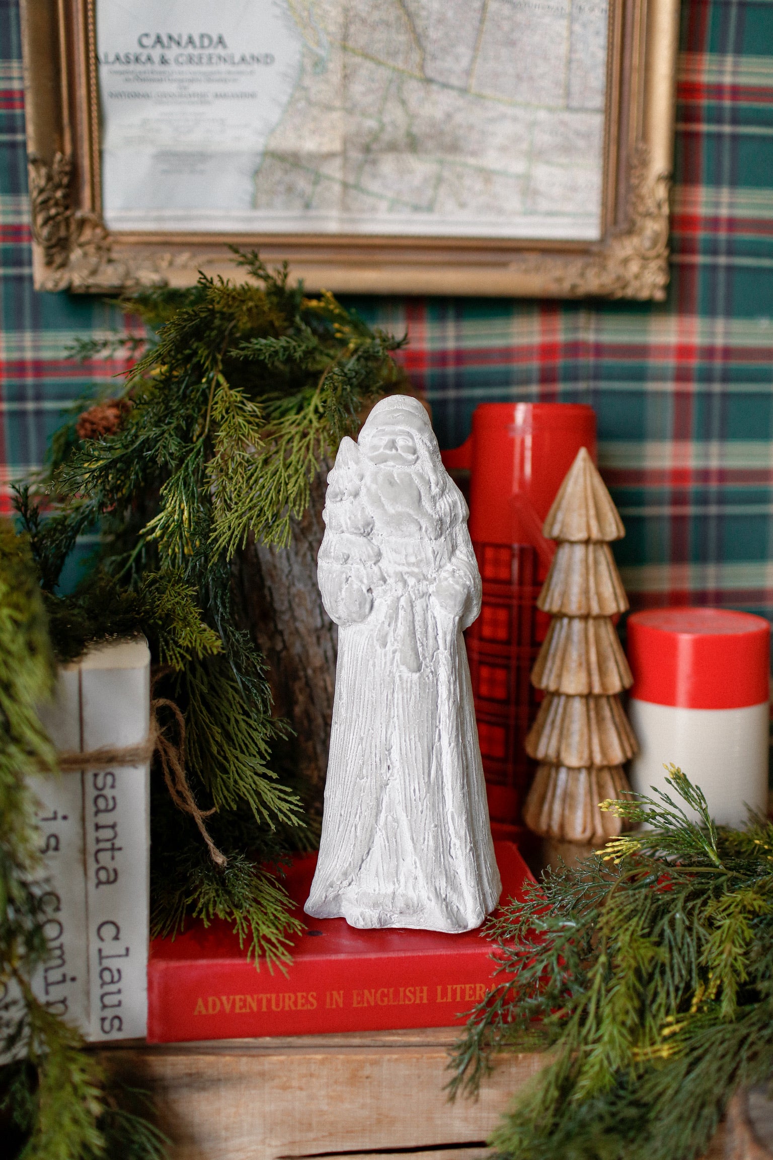 Concrete Standing Santa