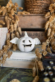 Stoneware Lighted Jack O' Lantern