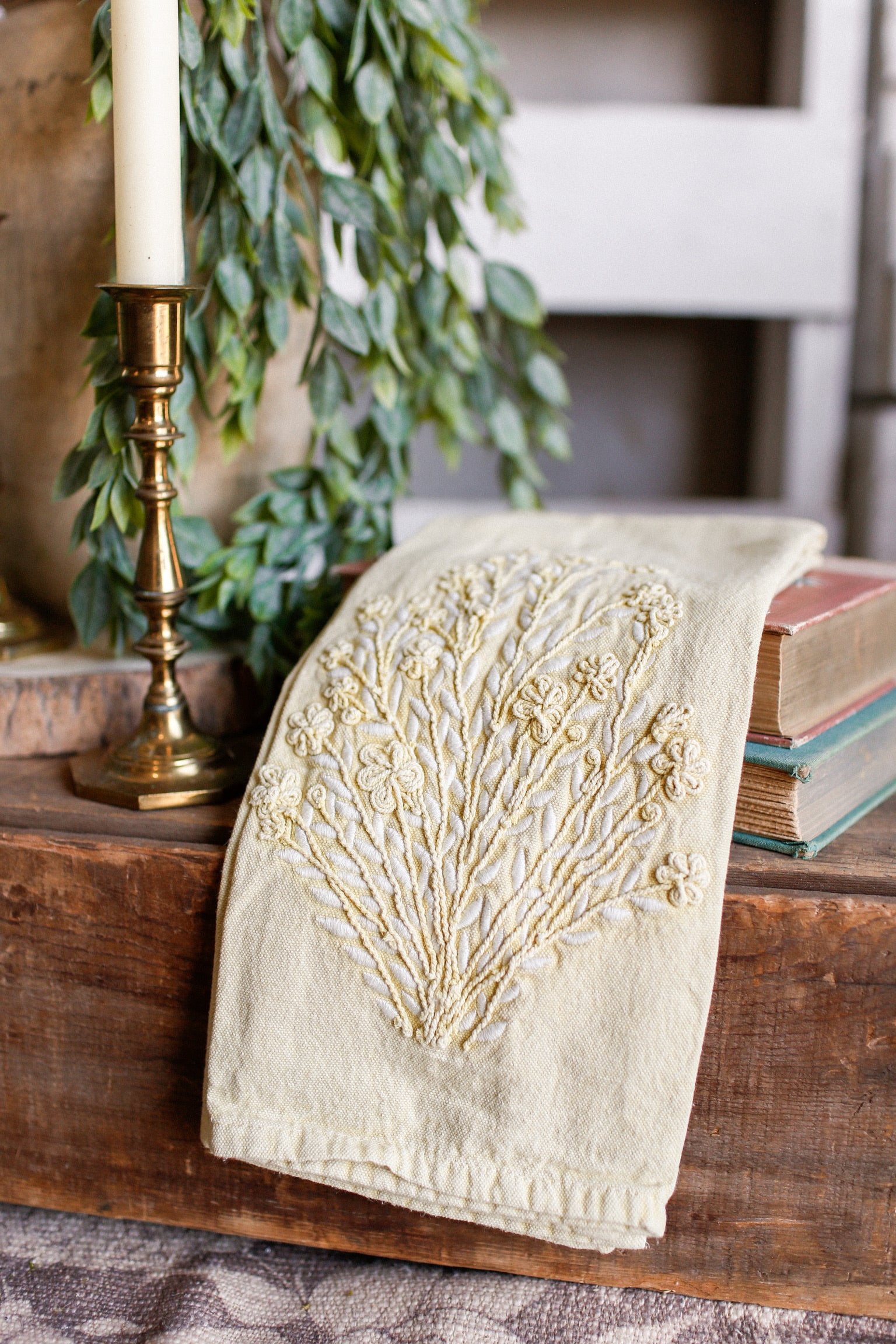 Embroidered Wildflower Towels