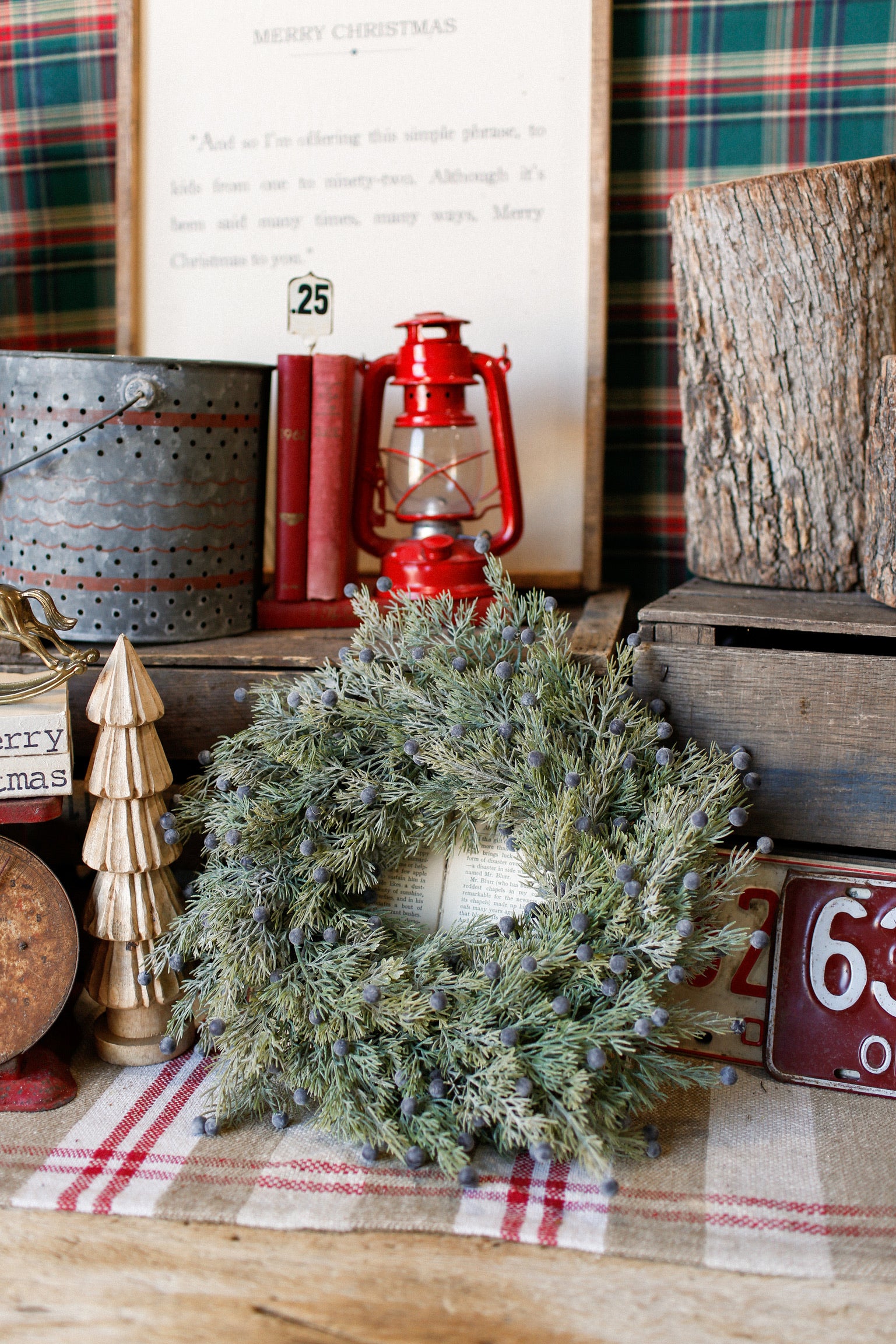 Midnight Juniper Mini Wreath
