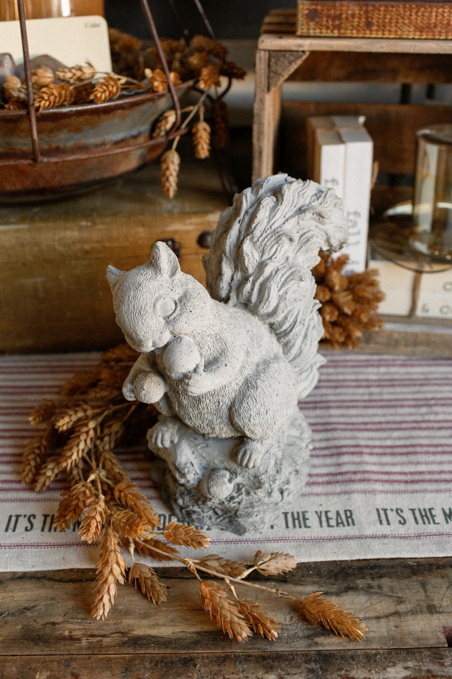 Vintage Concrete Squirrel