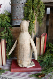 Hand Carved Wood Penguin