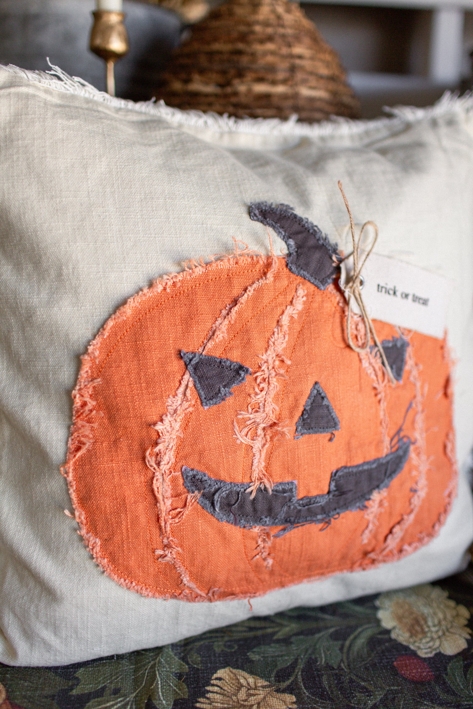 Trick or Treat Pumpkin Pillow