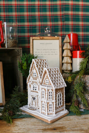 White Lighted Gingerbread House (XL)