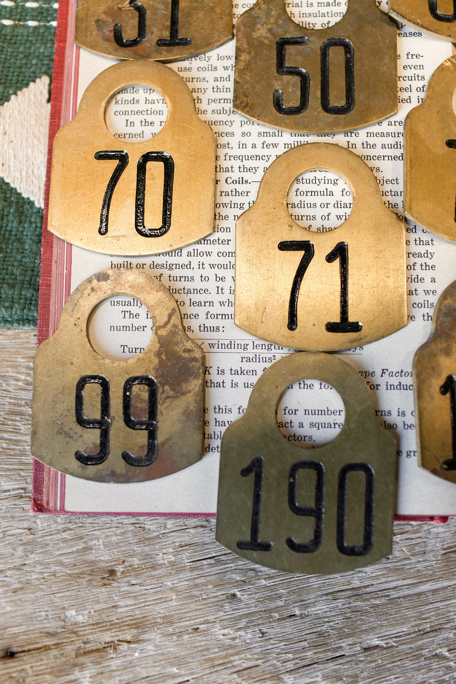 Vintage Brass Cow Tag