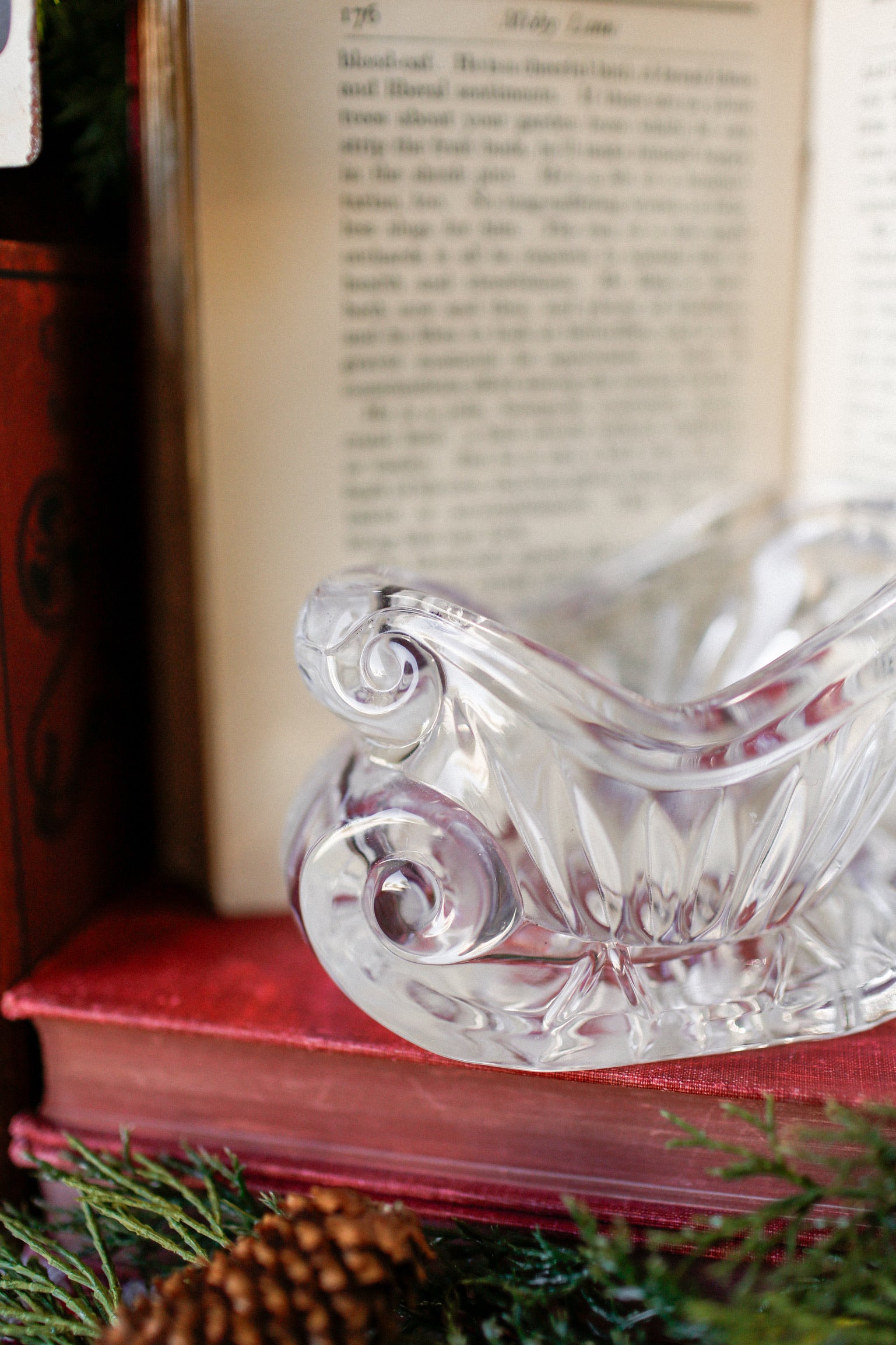 Vintage Glass Sleigh