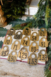 Vintage Brass Cow Tag