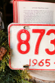 Vintage White License Plate The Little Burlap Barn®