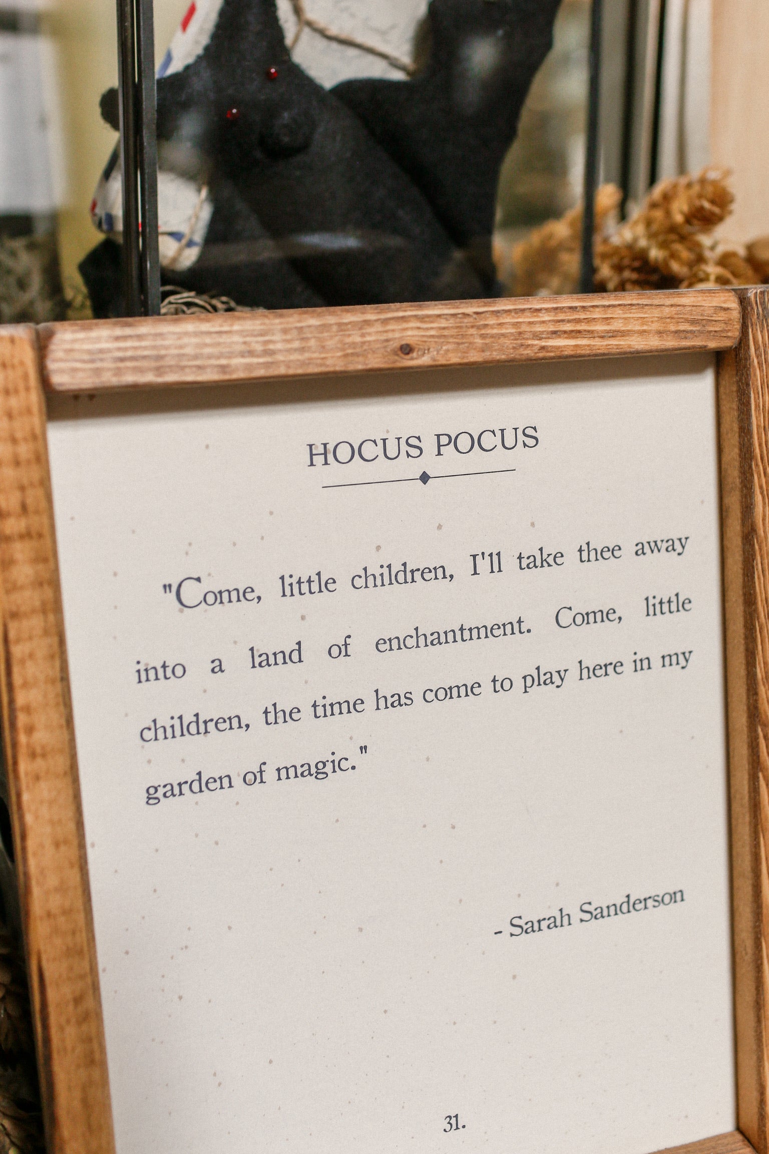 Handmade "Hocus Pocus" Framed Sign