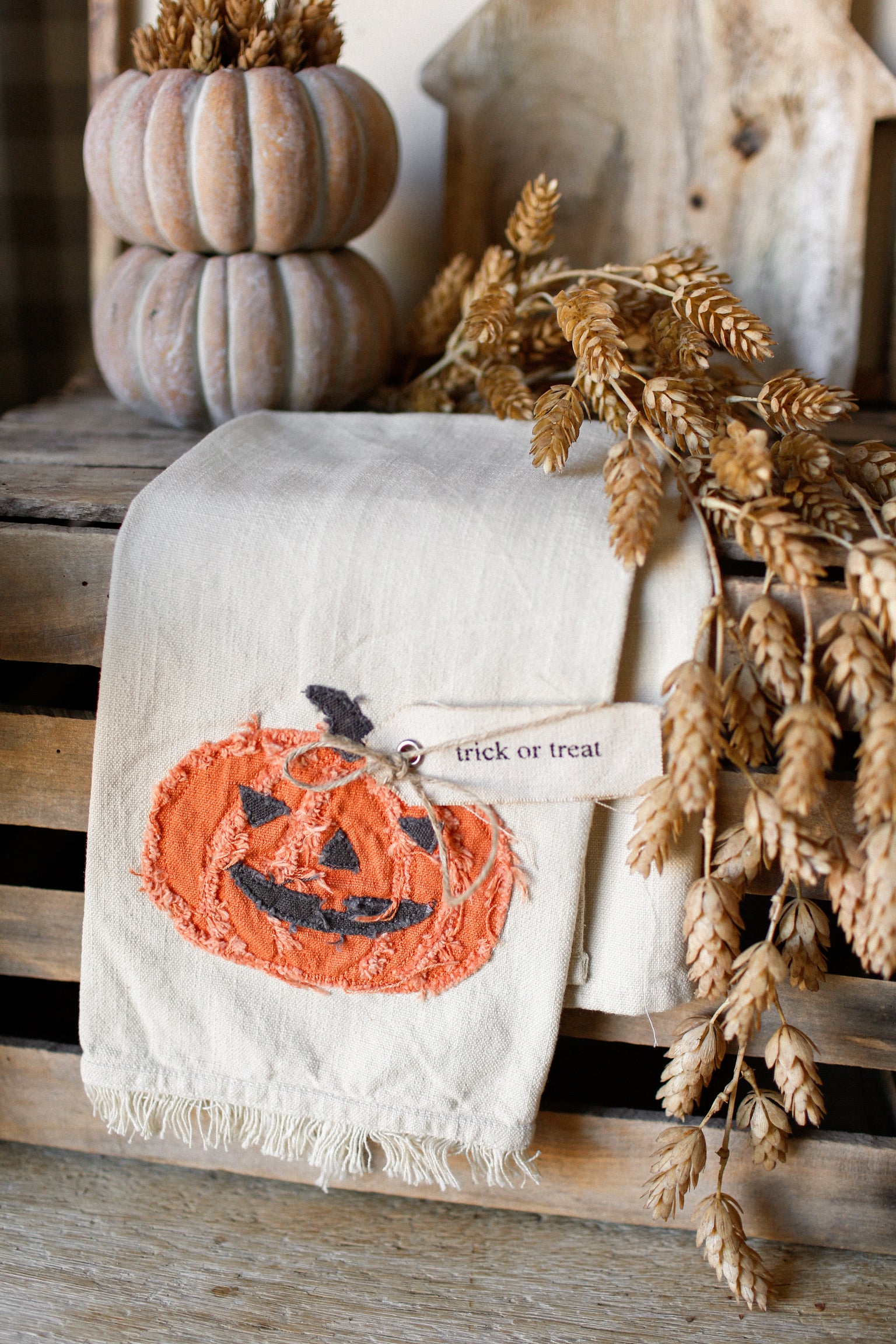 Raggedy Pumpkin Kitchen Towel
