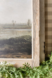 Salvaged Framed River Scene Canvas