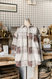 Rust Plaid Button Down
