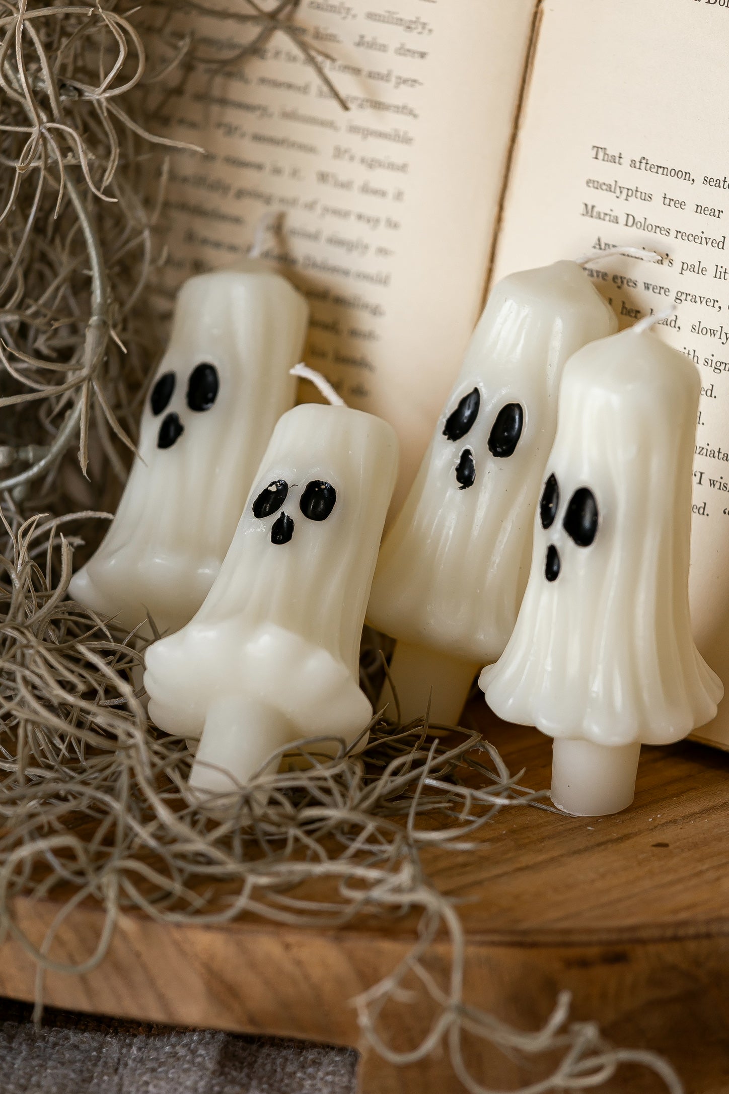 Unscented Ghost Taper Candles Creative Co-Op
