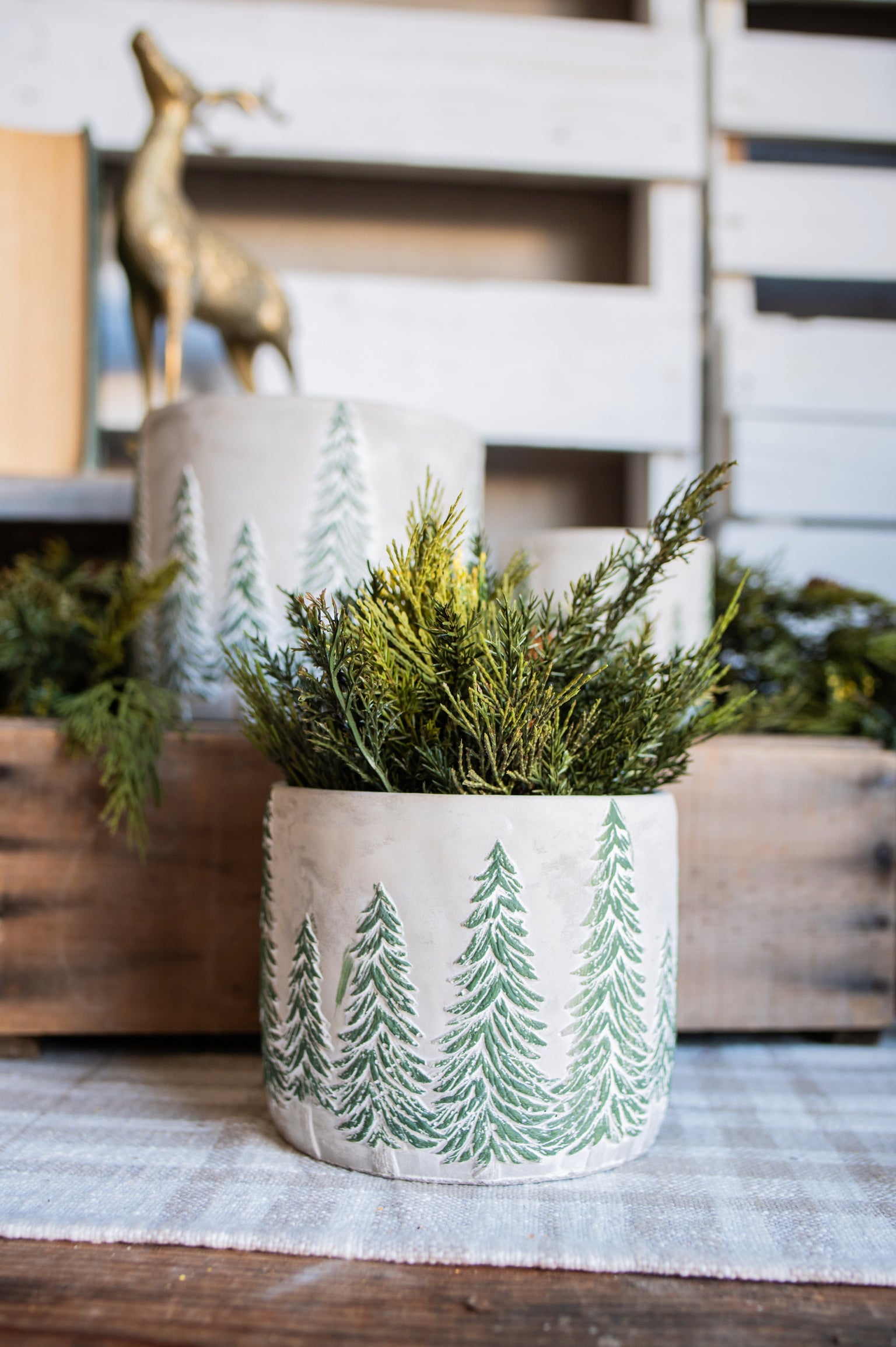 Concrete Tree Farm Pot