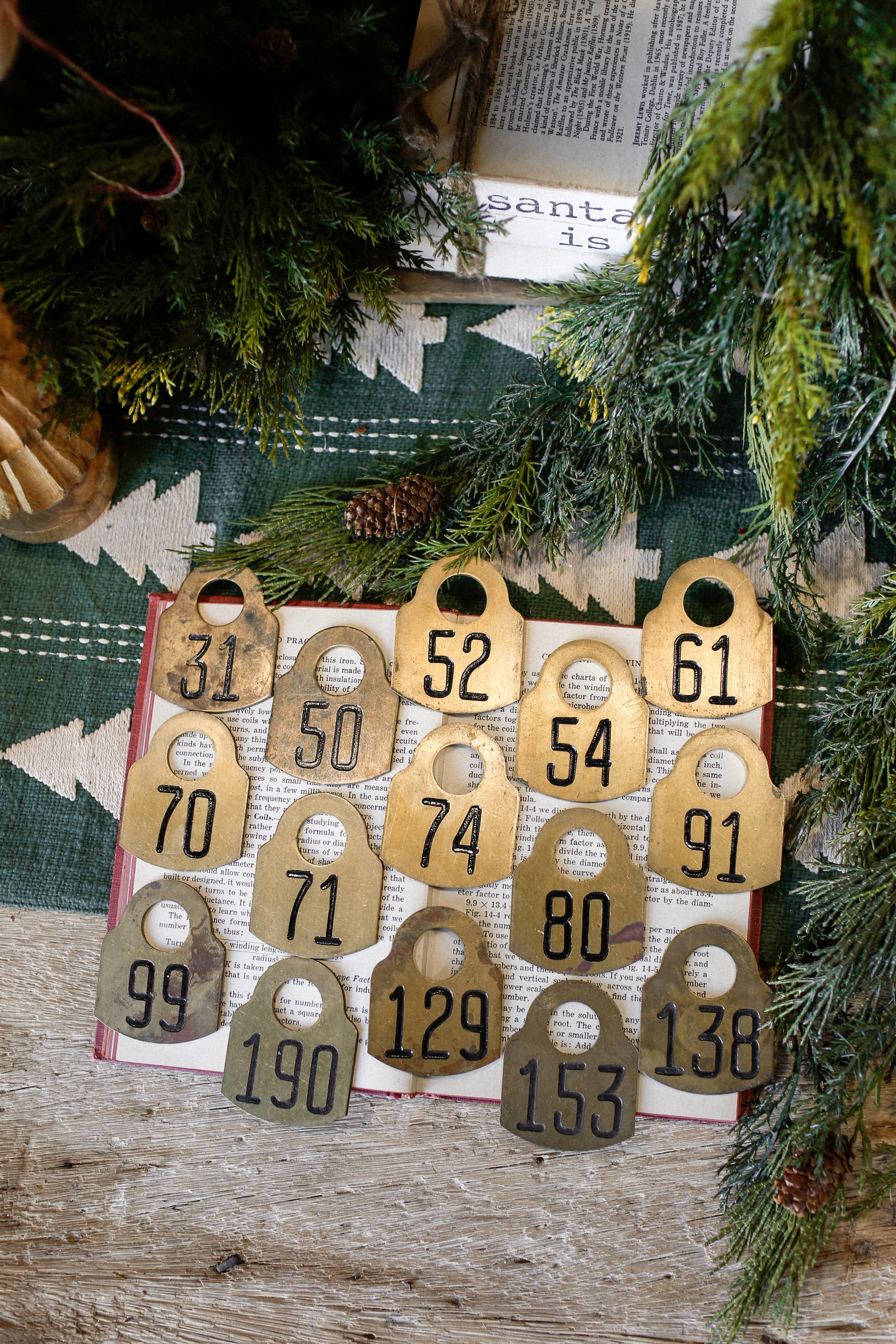 Vintage Brass Cow Tag