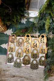 Vintage Brass Cow Tag