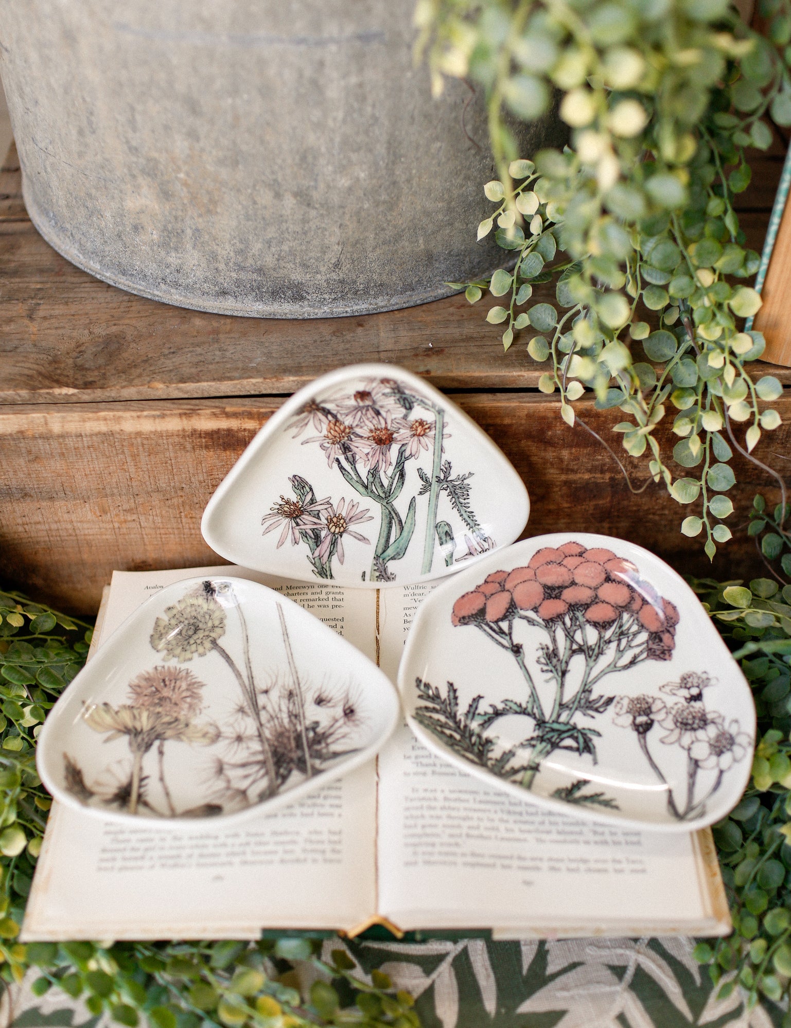 Stoneware Floral Dish The Little Burlap Barn®