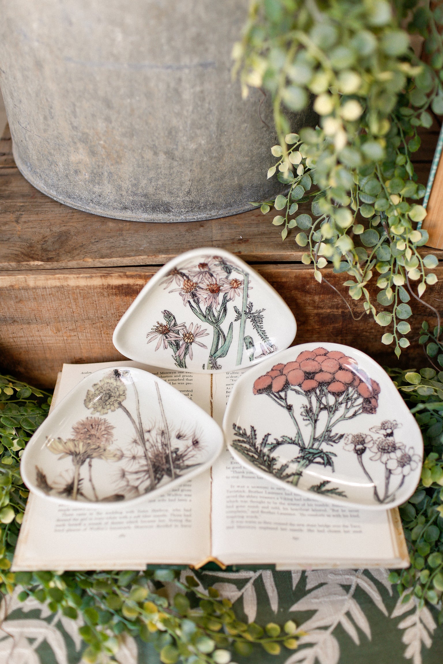 Stoneware Floral Dish The Little Burlap Barn®