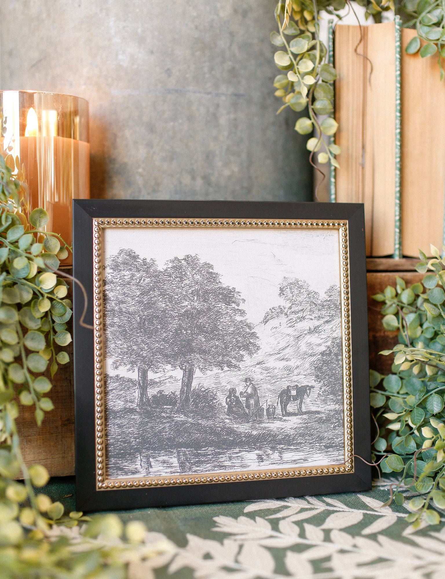 Family Under Tree Framed Art The Little Burlap Barn®