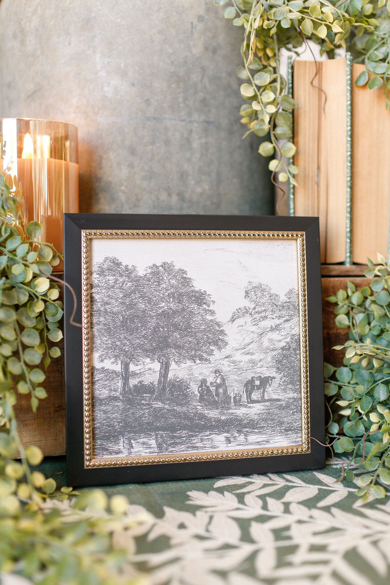 Family Under Tree Framed Art The Little Burlap Barn®