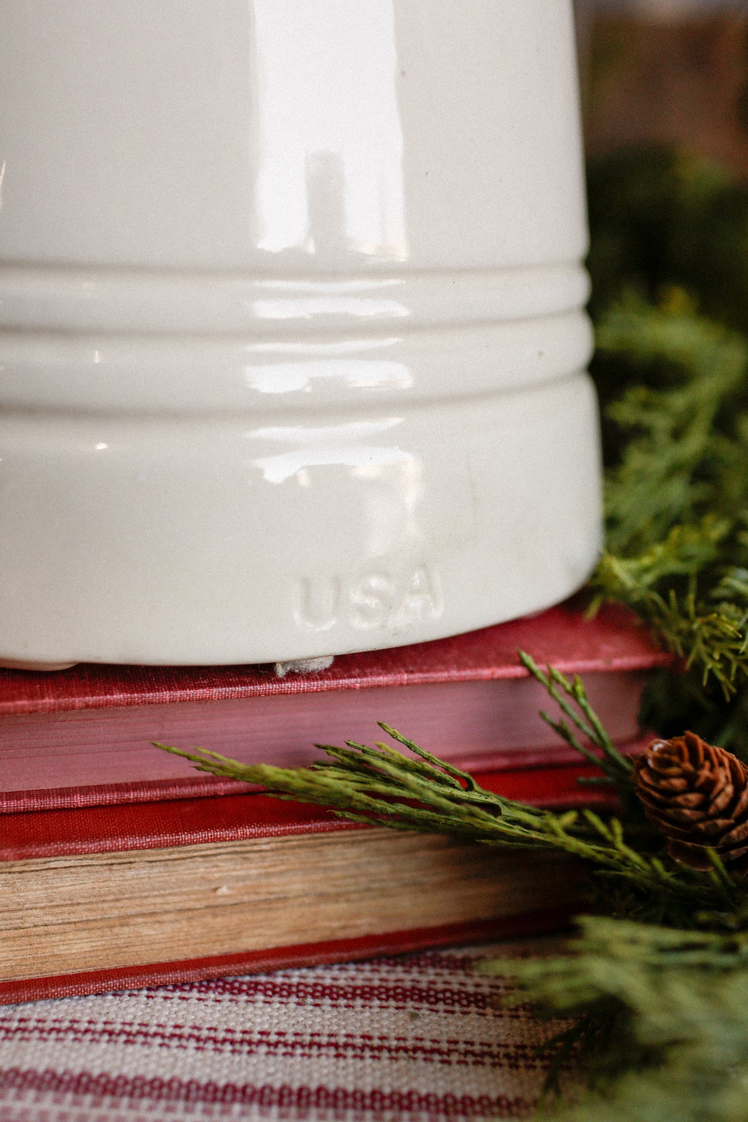 Vintage Pinecone Ceramic Teapot Vase