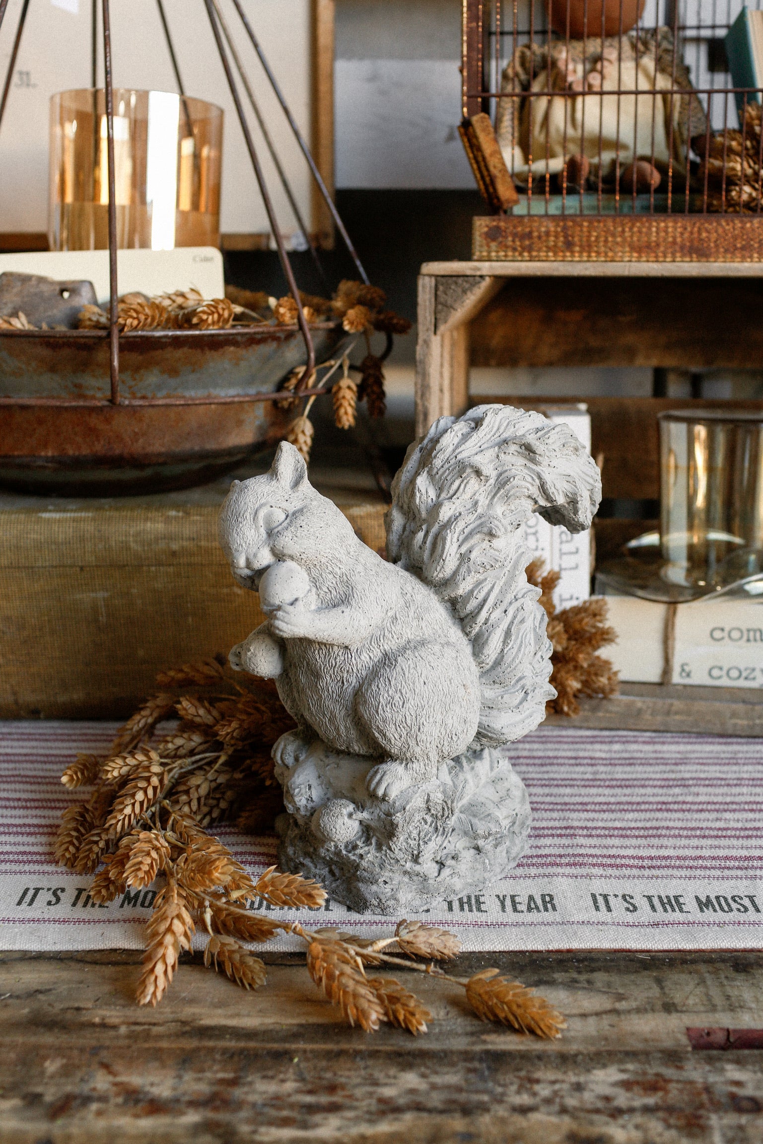 Vintage Concrete Squirrel