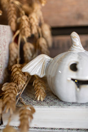 Stoneware Lighted Jack O' Lantern