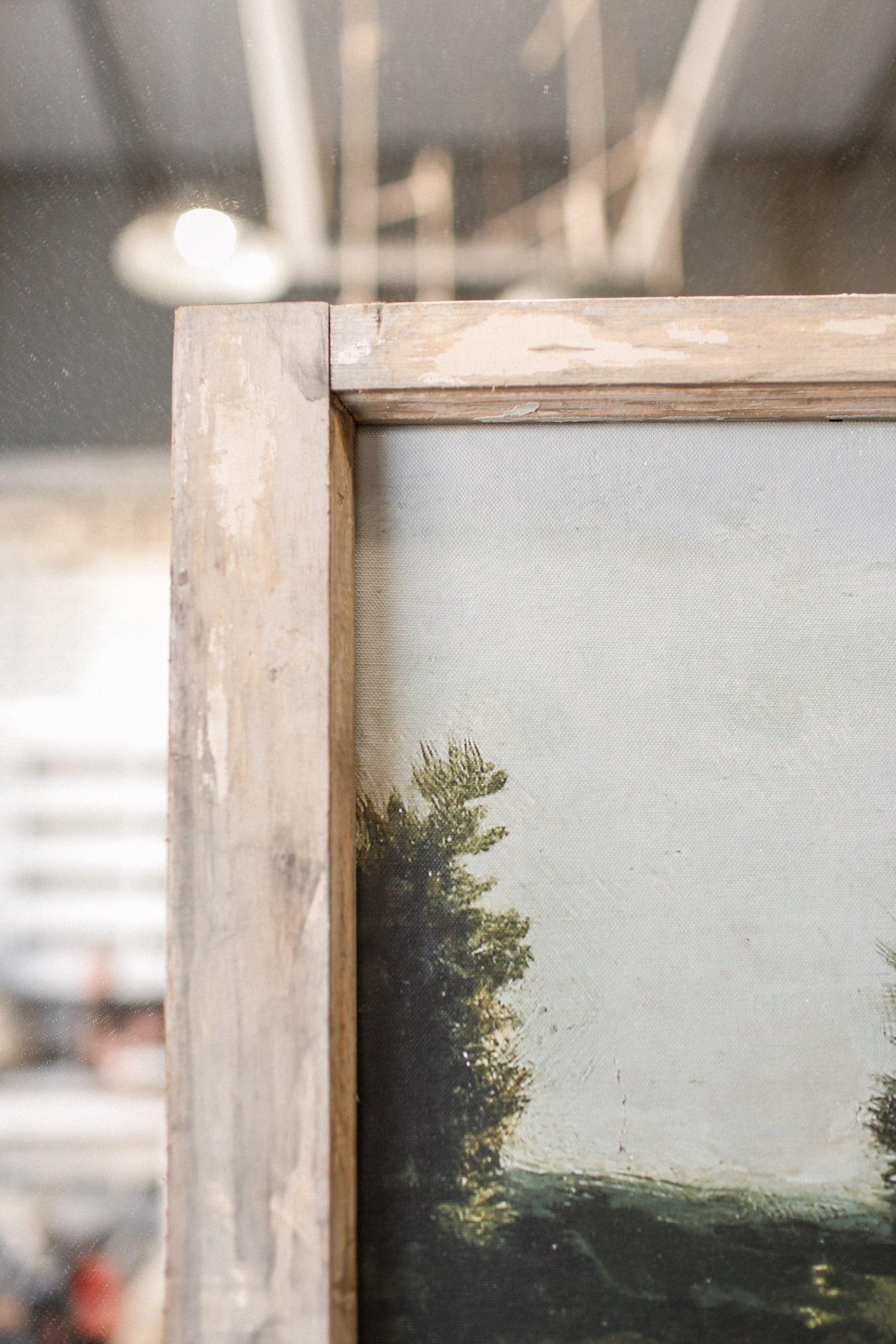 Salvaged Framed River Landscape Canvas The Little Burlap Barn®