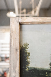 Salvaged Framed River Landscape Canvas The Little Burlap Barn®