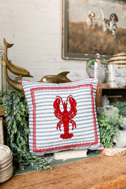 Embroidered Lobster Pillow The Little Burlap Barn®
