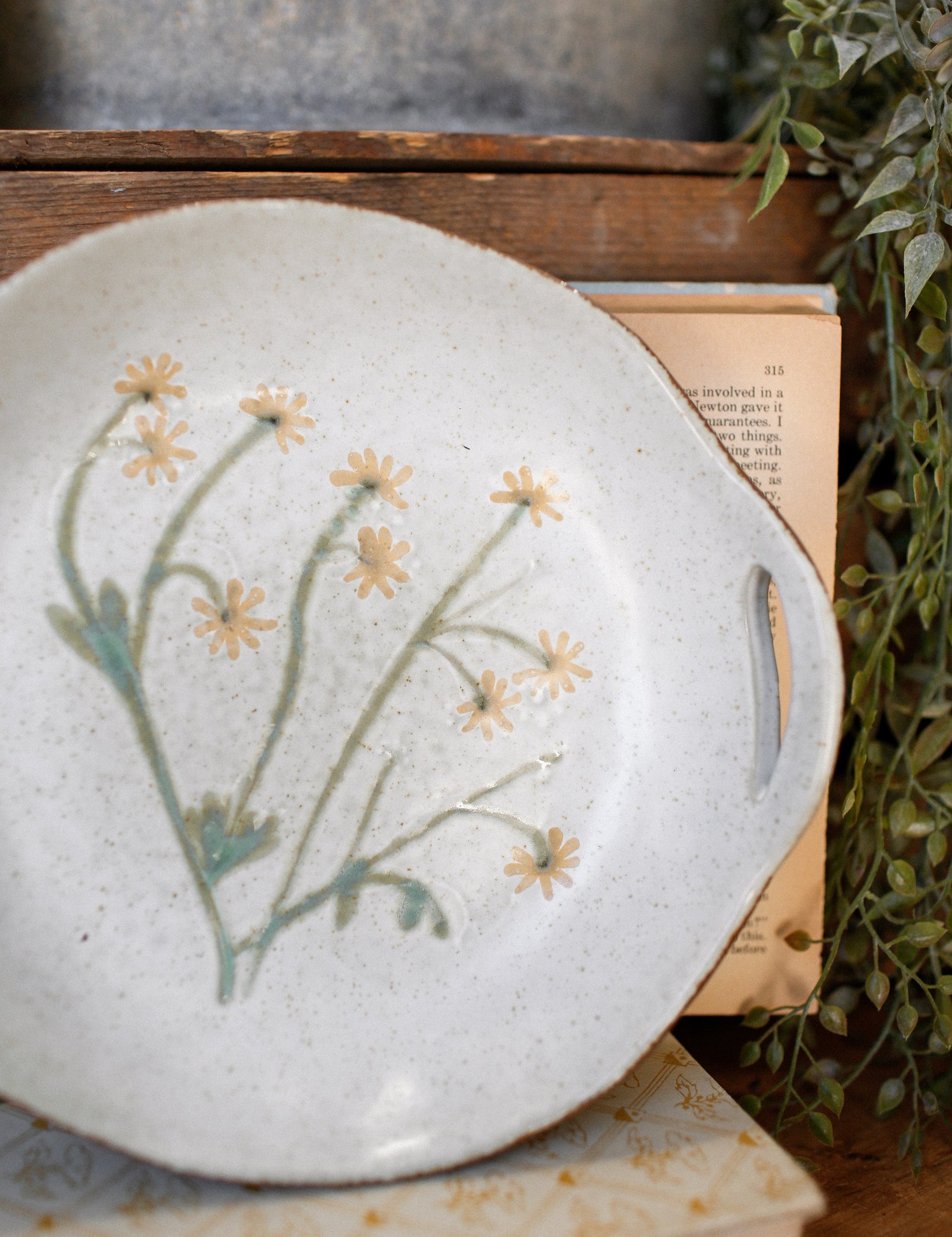 Stoneware Botanical Handled Bowl The Little Burlap Barn®