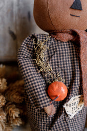 Handmade "Happy Fall" Pumpkin Doll