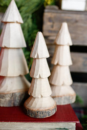 Live Edge Carved Wood Tree (3 Sizes)