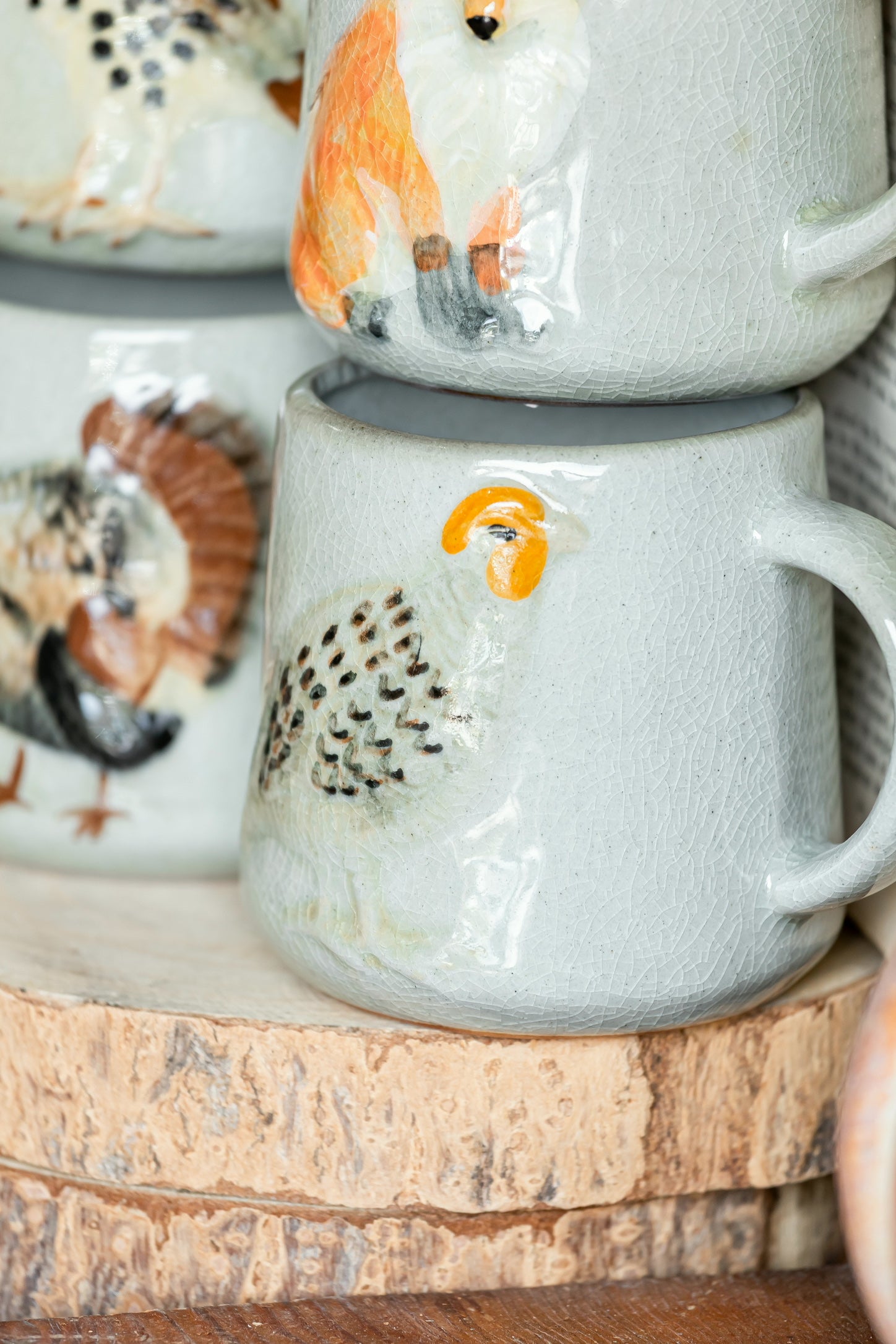 Hand Painted Stoneware Fall Mug Creative Co-Op