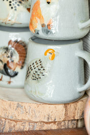 Hand Painted Stoneware Fall Mug Creative Co-Op