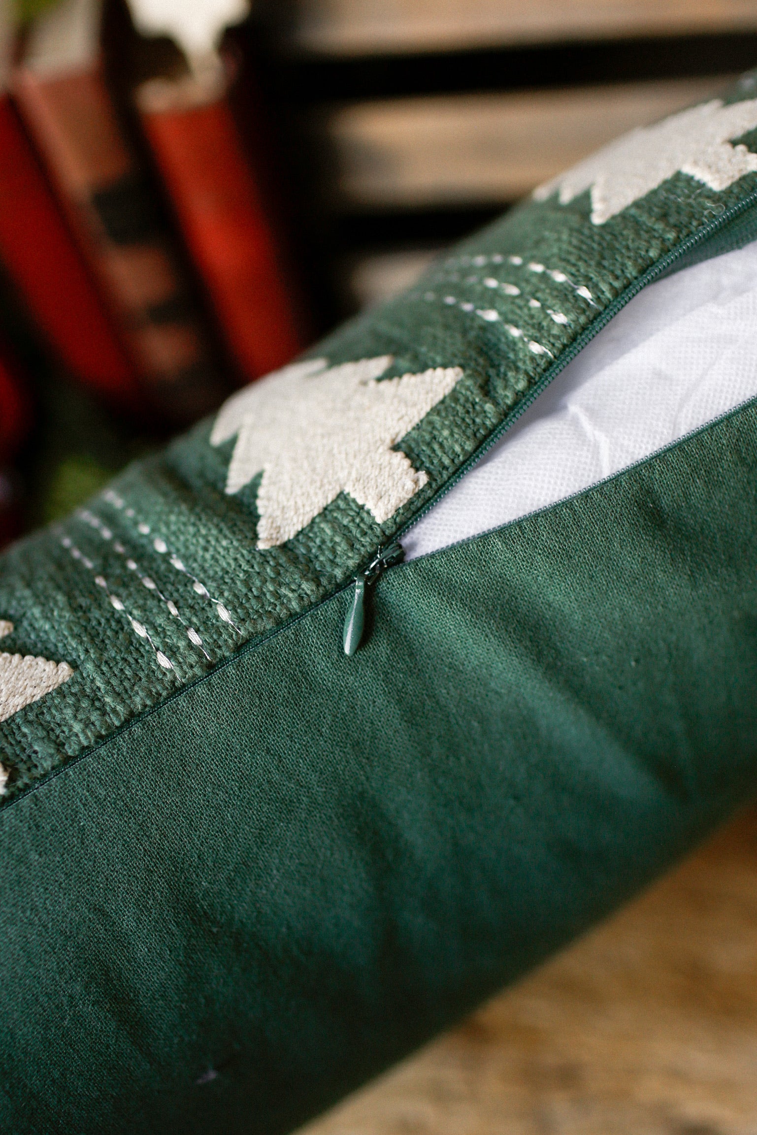 Stitched Tree Pattern Pillow