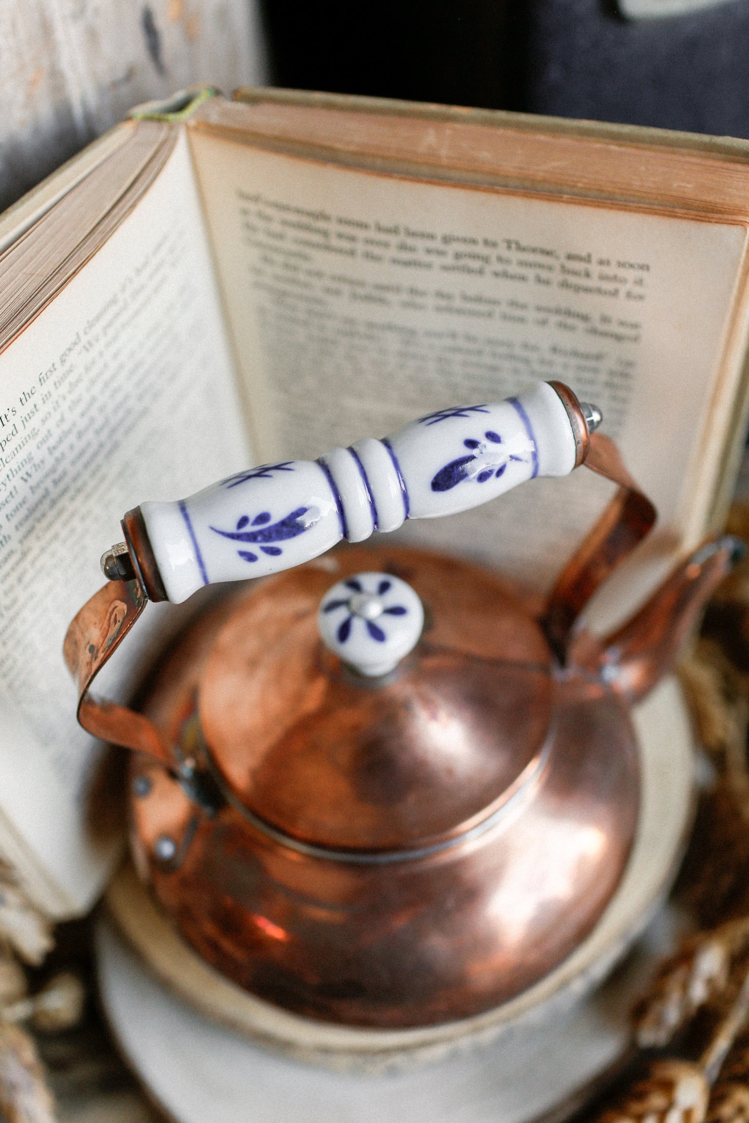 Vintage Copper Tea Kettle