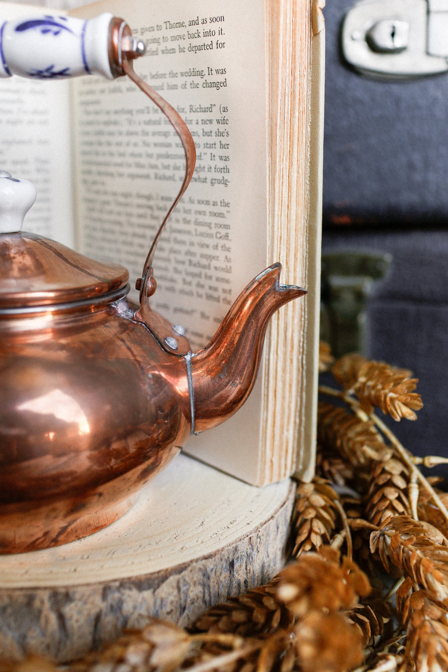 Vintage Copper Tea Kettle