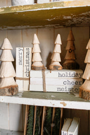 Hand-Stamped Holiday Book Stack