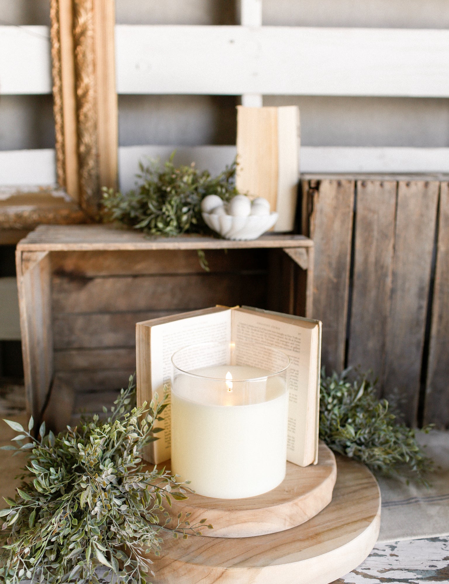 Small Ivory Flameless Candle The Little Burlap Barn®