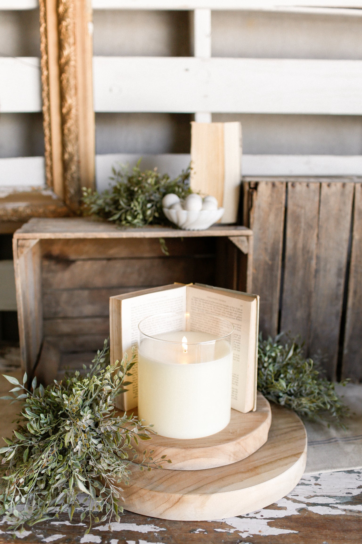 Small Ivory Flameless Candle The Little Burlap Barn®