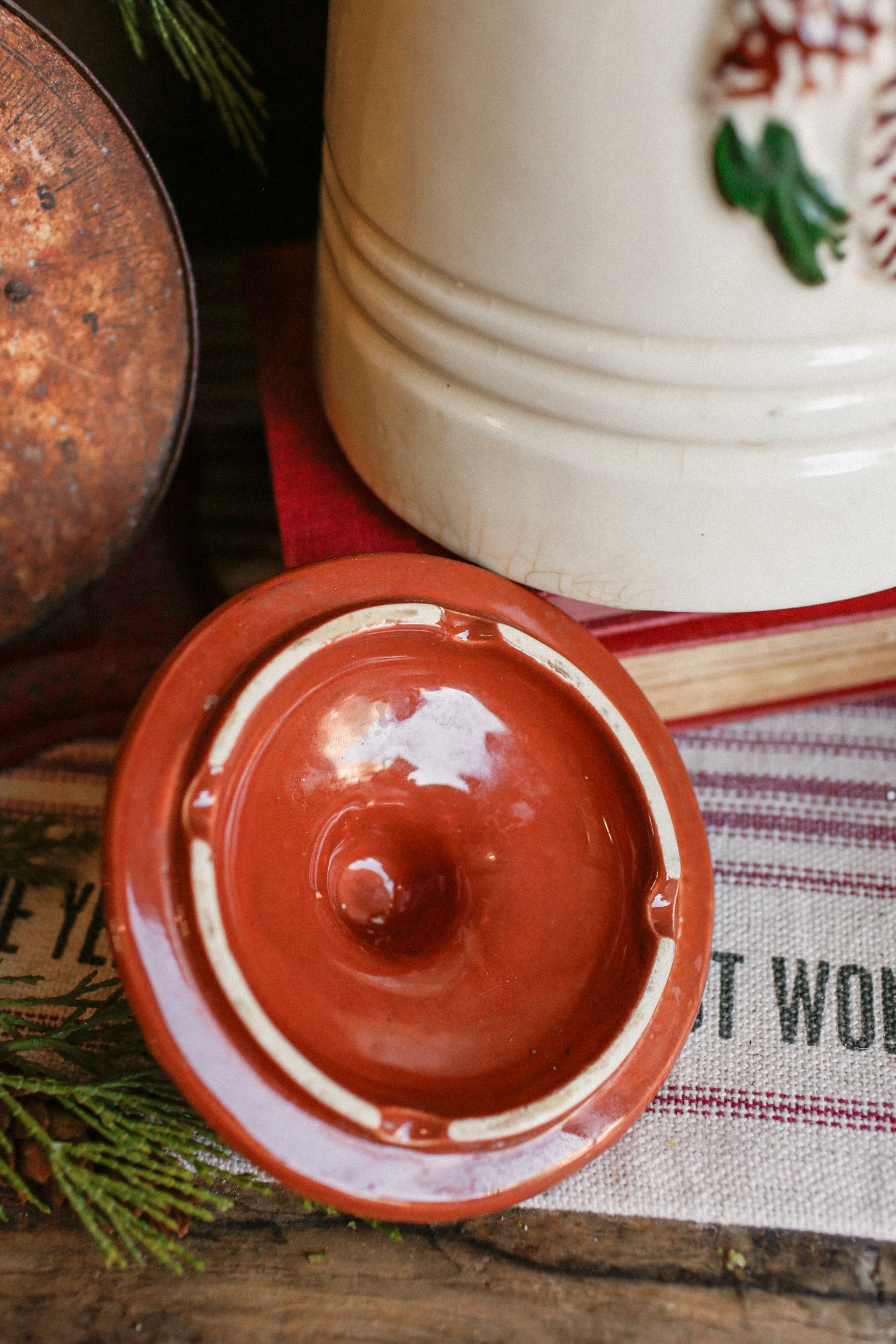 Vintage Pinecone Ceramic Teapot Vase