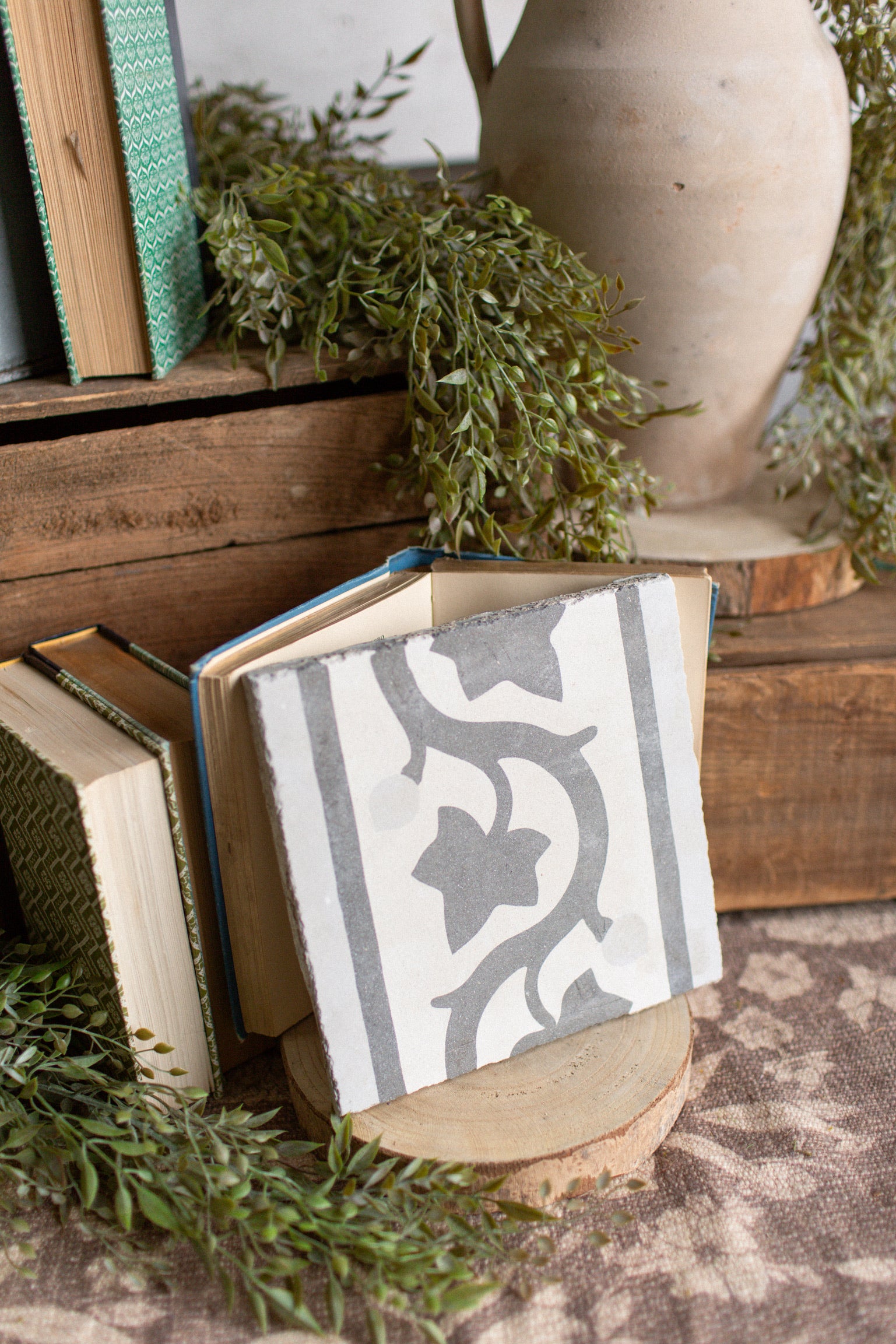 Salvaged Floral European Tile The Little Burlap Barn®