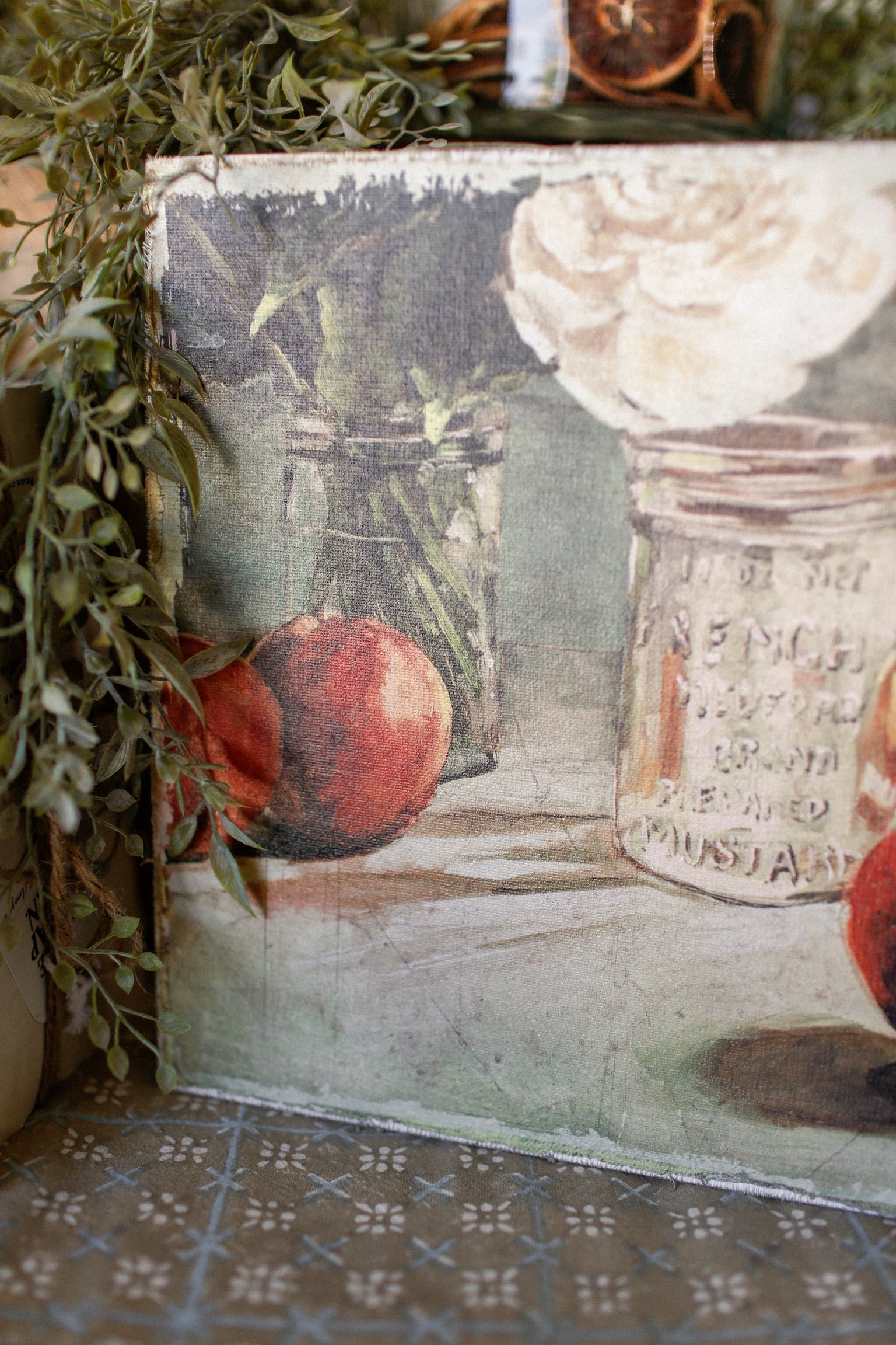 Peaches Still Life Canvas Print The Little Burlap Barn®