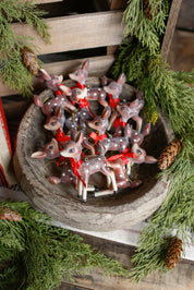 Glittered Deer Ornament