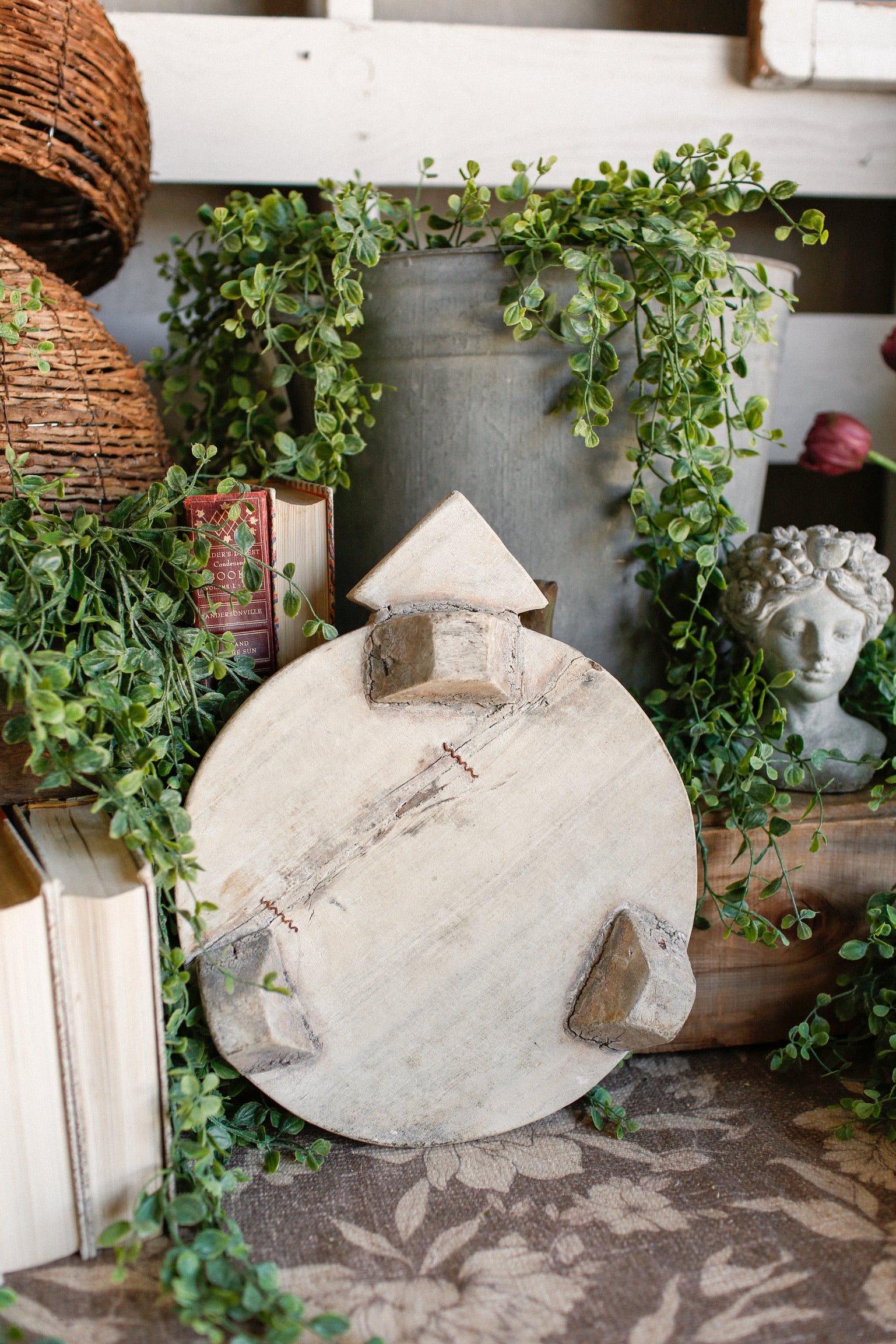 Vintage Teak Wood Riser The Little Burlap Barn®
