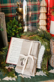 Embroidered Pinecone Napkins