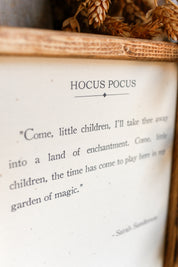 Handmade "Hocus Pocus" Framed Sign