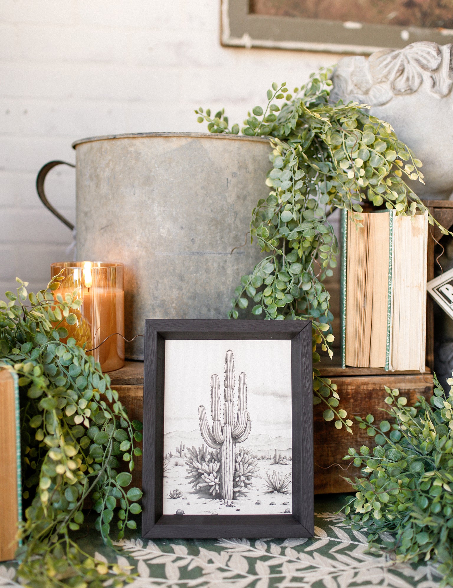 Desert Cactus Framed Art The Little Burlap Barn®