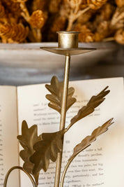 Antique Gold Leaf and Acorns Candelabra Creative Co-Op